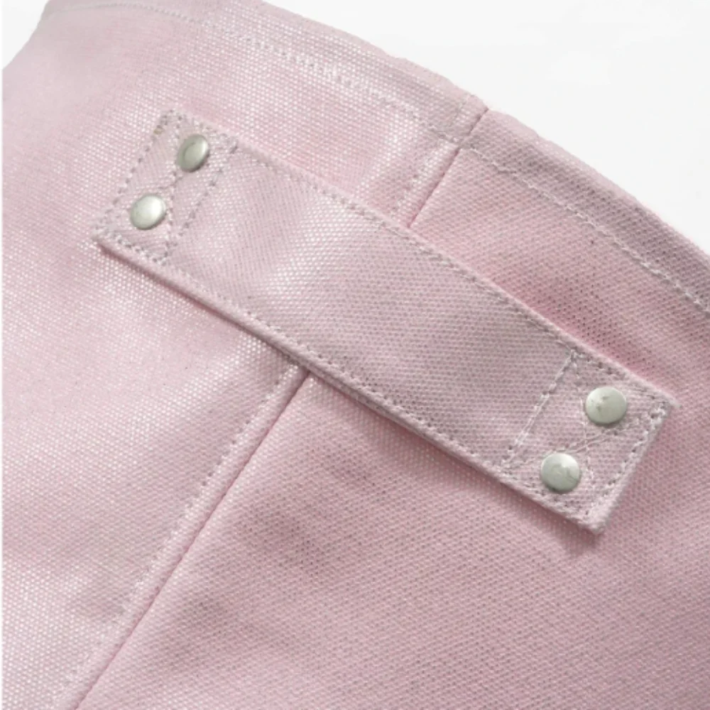 MIMISH Metallic Pink Storage Bin Round Canvas 100% Cotton With Zipper & …